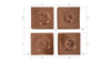 Phillips Collection Home Phillips Collection Cuadritos Wall Tiles, Set of 4, Polished Copper