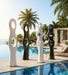 Phillips Collection Home Decor Phillips Collection Double Circle Sculpture, Gel Coat Black
