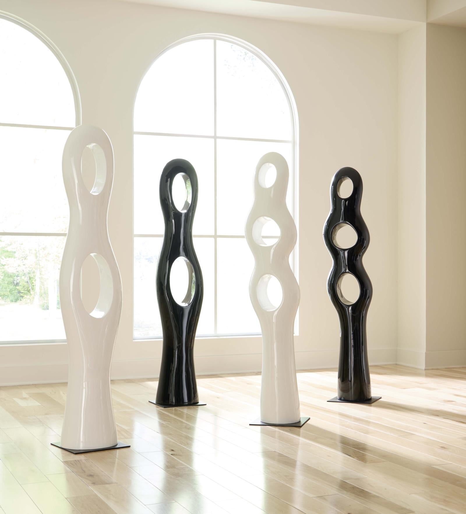 Phillips Collection Home Decor Phillips Collection Double Circle Sculpture, Gel Coat Black