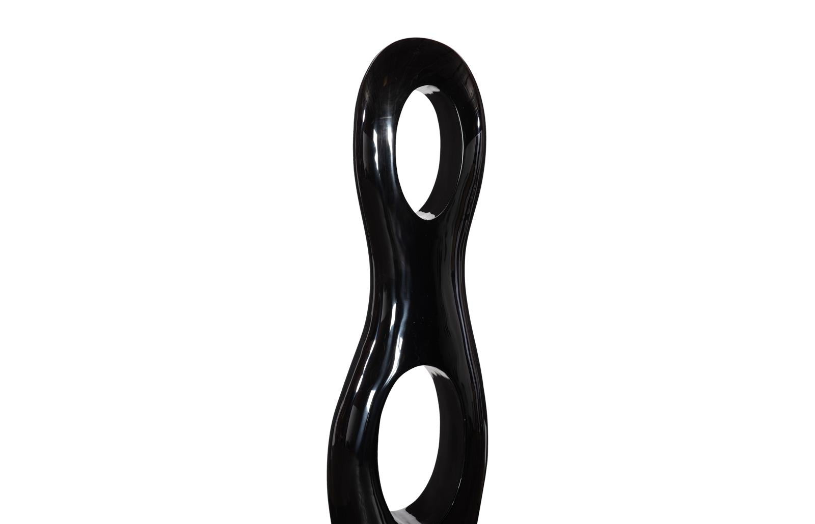Phillips Collection Home Decor Phillips Collection Double Circle Sculpture, Gel Coat Black