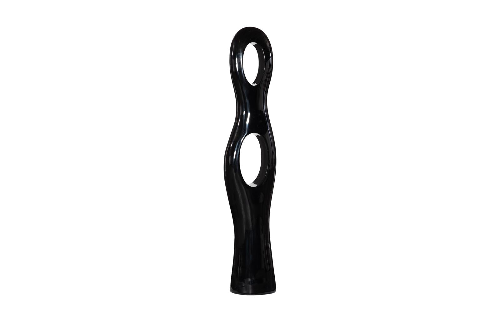 Phillips Collection Home Decor Phillips Collection Double Circle Sculpture, Gel Coat Black