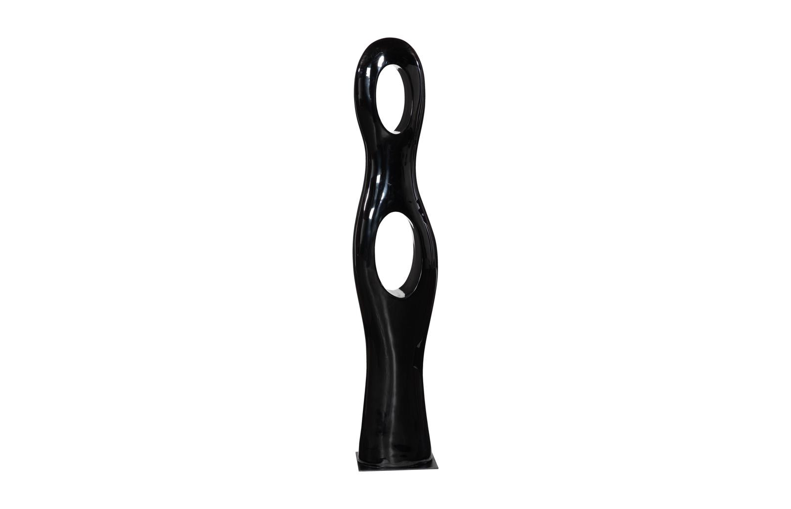 Phillips Collection Home Decor Phillips Collection Double Circle Sculpture, Gel Coat Black