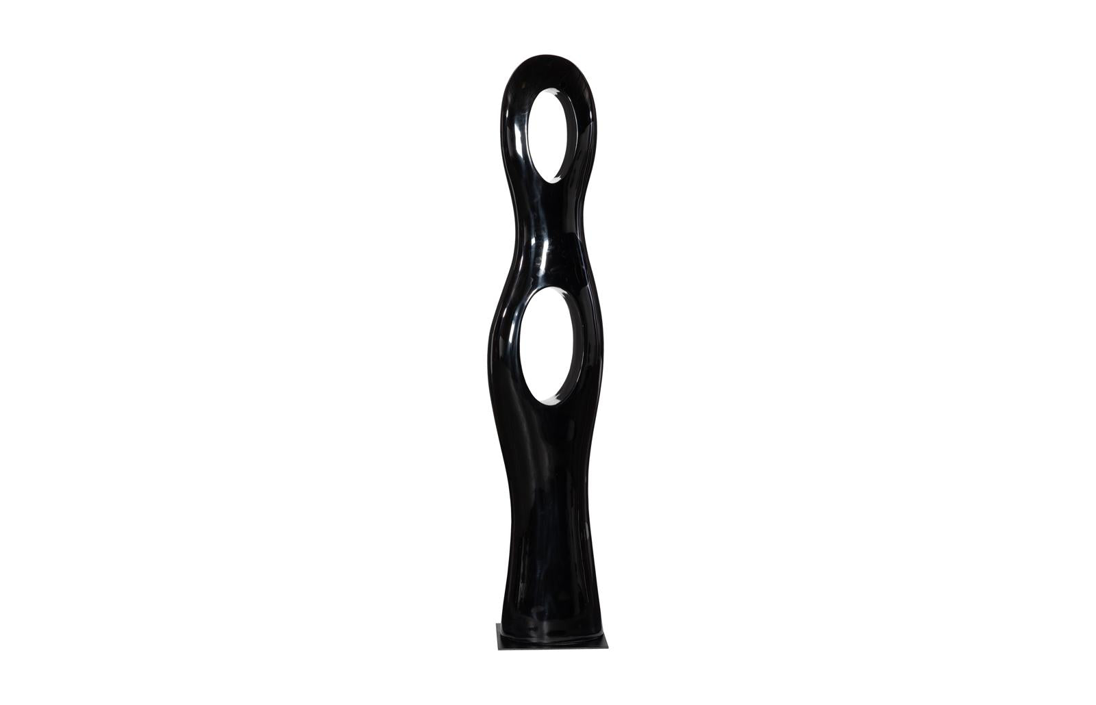 Phillips Collection Home Decor Phillips Collection Double Circle Sculpture, Gel Coat Black
