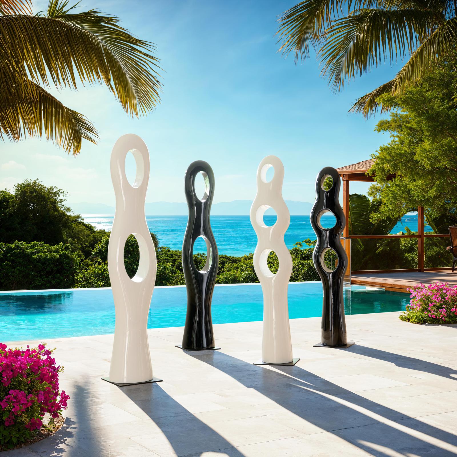 Phillips Collection Home Decor Phillips Collection Double Circle Sculpture, Gel Coat White