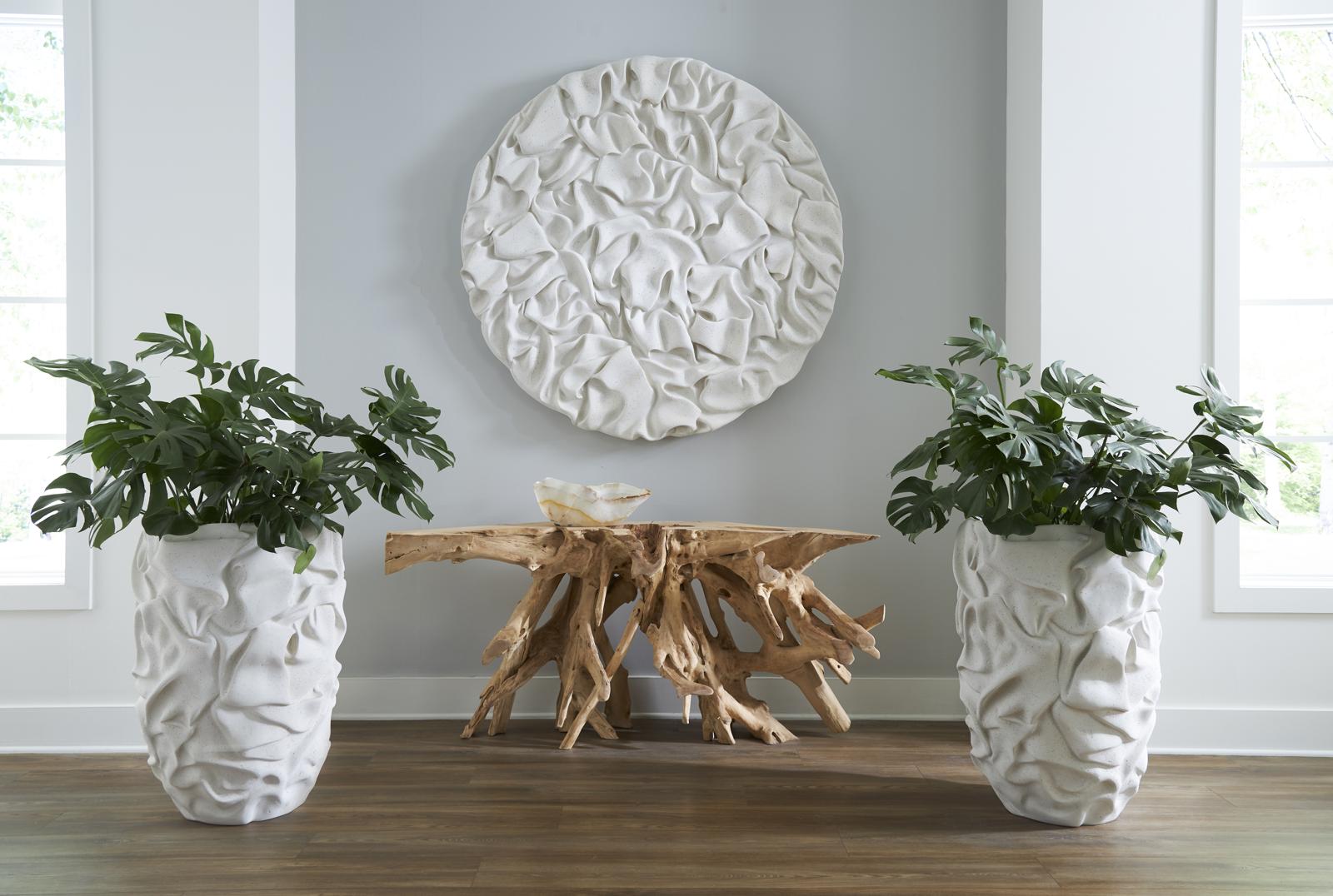 Phillips Collection Home Decor Phillips Collection Drape Planter, White Stone