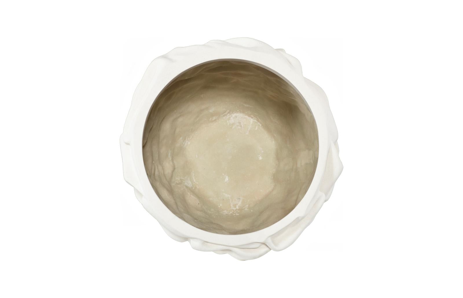 Phillips Collection Home Decor Phillips Collection Drape Planter, White Stone, SM