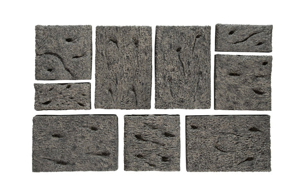 Phillips Collection Home Decor Phillips Collection Etched Rock Puzzle Wall Tiles, Set of 9