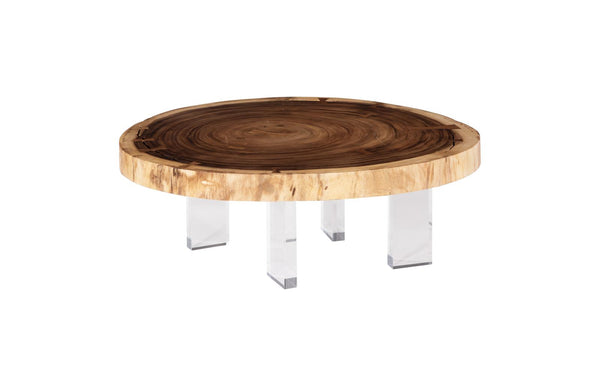 Phillips Collection Home Decor Phillips Collection Floating Coffee Table with Acrylic Legs, Natural, Size Varies