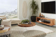 Phillips Collection Home Decor Phillips Collection Floating Round Coffee Table With Acrylic Legs, Natural Medium