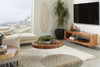 Phillips Collection Home Decor Phillips Collection Floating Round Coffee Table With Acrylic Legs, Natural Medium