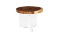 Phillips Collection Home Decor Phillips Collection Floating Round Coffee Table With Acrylic Legs, Natural Small