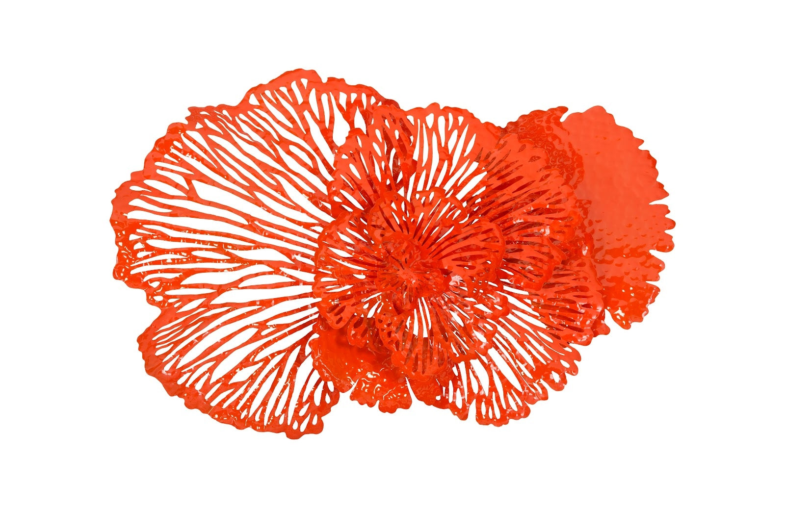 Phillips Collection Home Phillips Collection Flower Wall Art, Medium, Coral, Metal