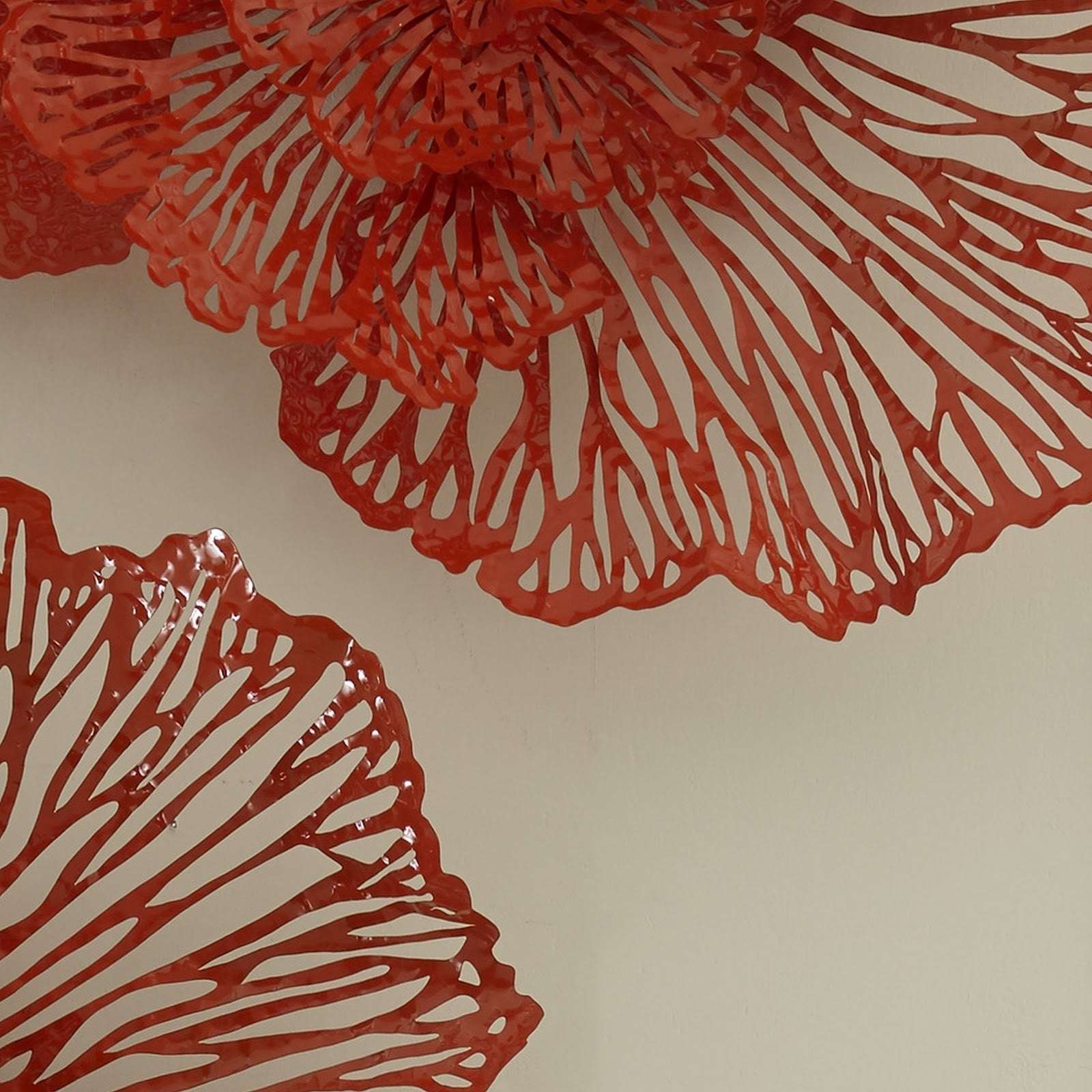 Phillips Collection Home Phillips Collection Flower Wall Art, Medium, Coral, Metal
