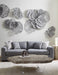 Phillips Collection Home Phillips Collection Flower Wall Art, Small, Gray, Metal