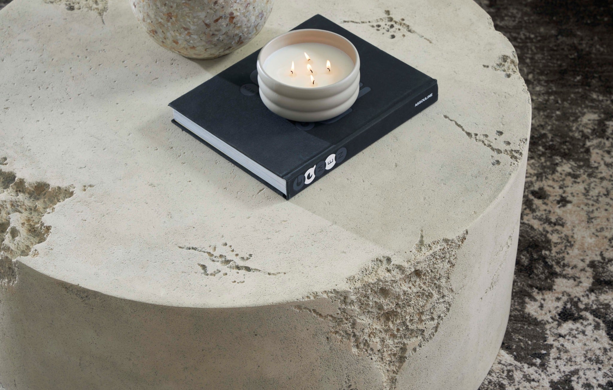 Phillips Collection Home Oversized LTL - Rate to be Quoted Phillips Collection Formation Coffee Table, Roman Stone
