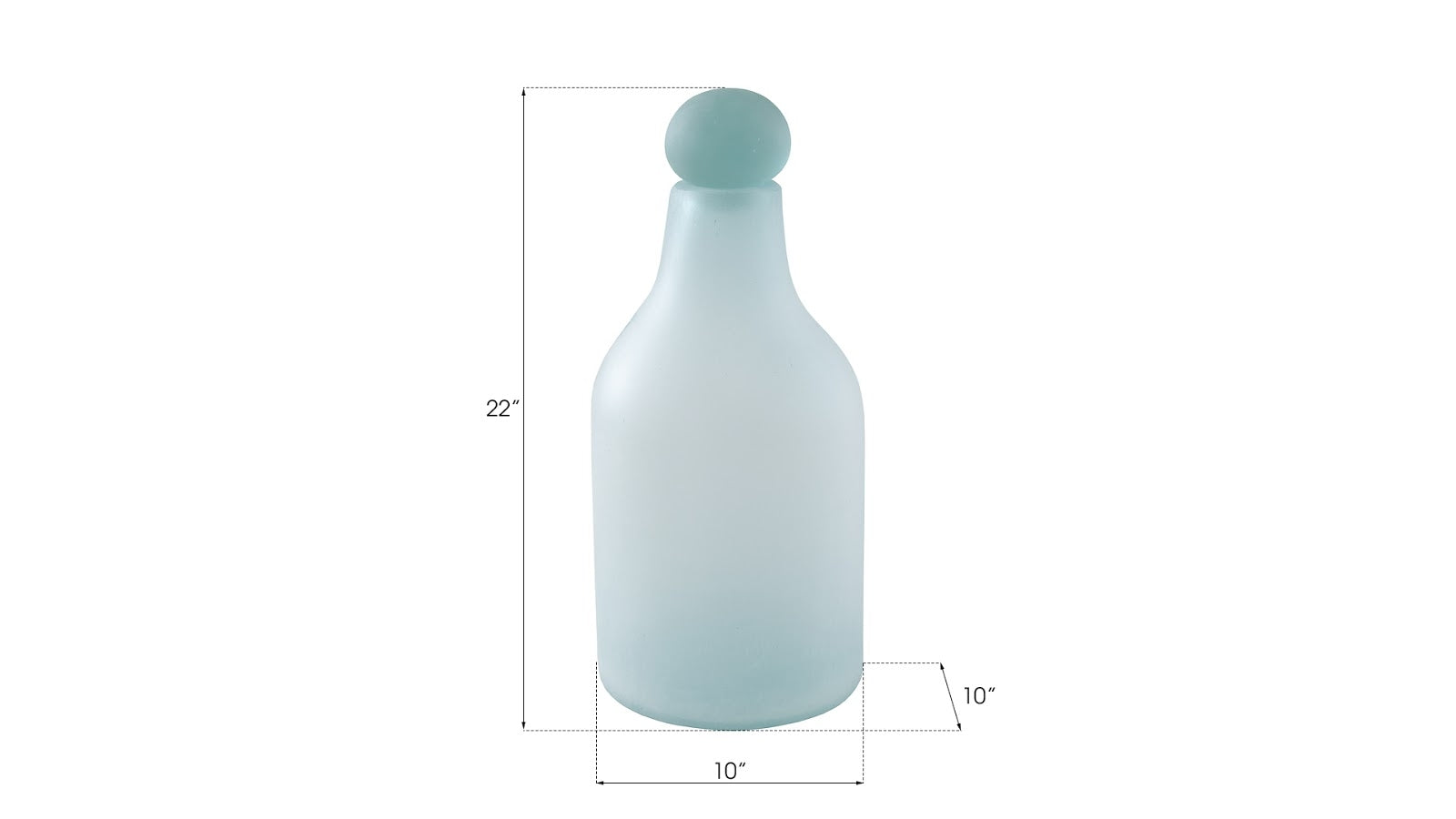 Phillips Collection Home Phillips Collection Frosted Glass Bottle, Medium