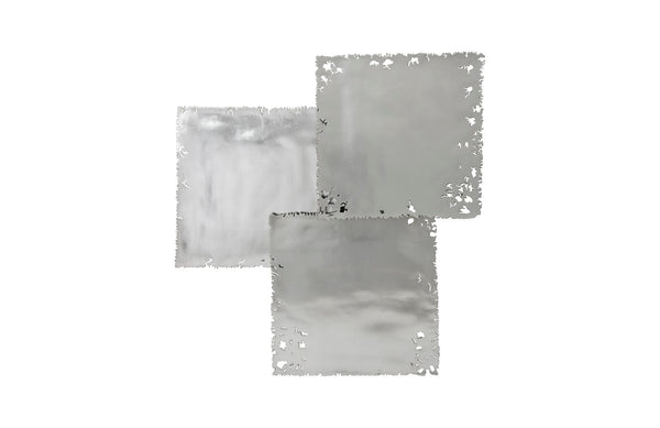 Phillips Collection Home Decor Phillips Collection Galvanized Square Wall Tile, Silver Leaf, Set 3