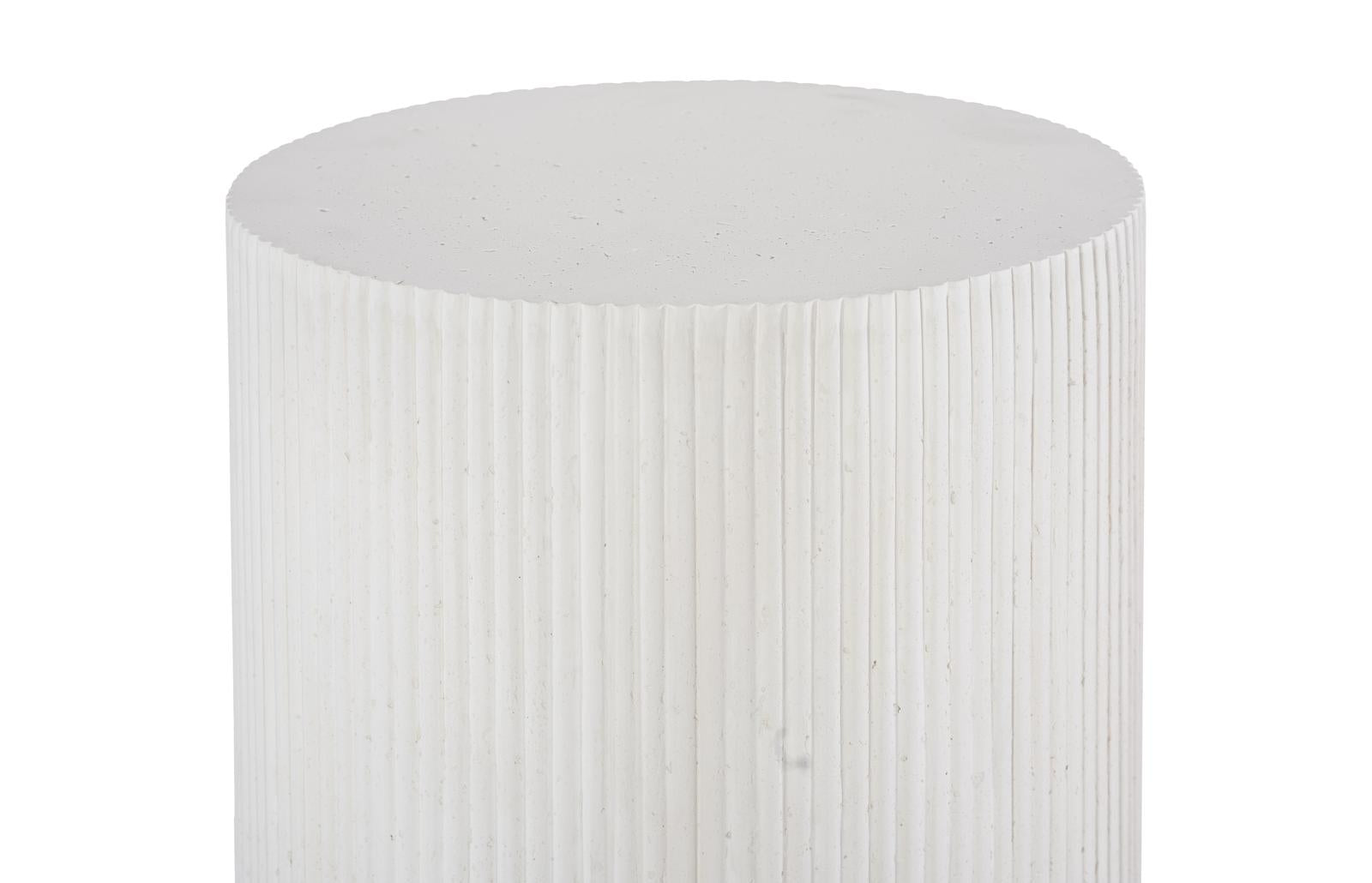 Phillips Collection Home Decor Phillips Collection Groovy Pedestal, White Stone