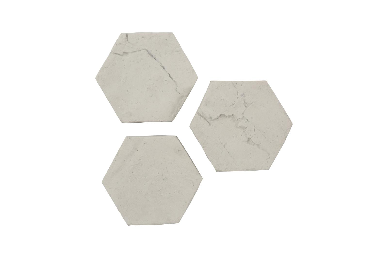 Phillips Collection Home Decor Phillips Collection Hexagon Wall Tiles, Set of 3, Roman Stone