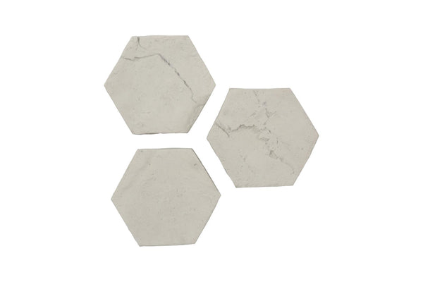 Phillips Collection Home Decor Phillips Collection Hexagon Wall Tiles, Set of 3, Roman Stone