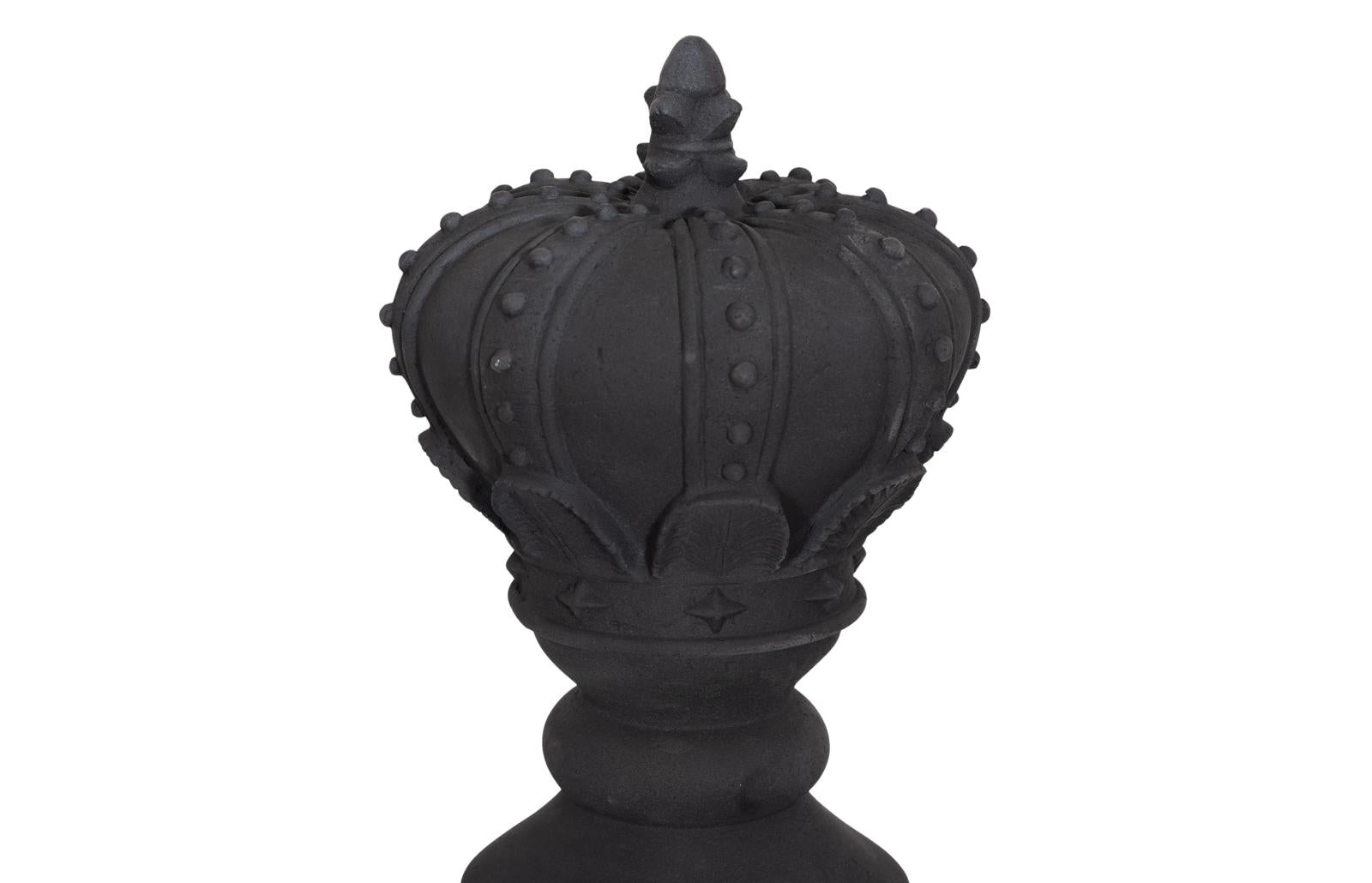 Phillips Collection Home Decor Phillips Collection King Chess Sculpture, Cast Stone Black, Small