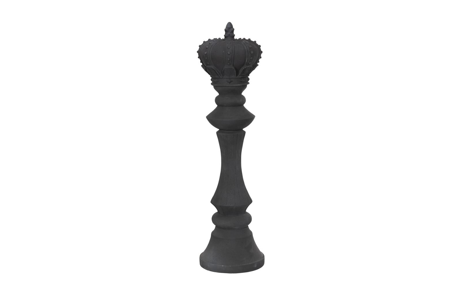 Phillips Collection Home Decor Phillips Collection King Chess Sculpture, Cast Stone Black, Small