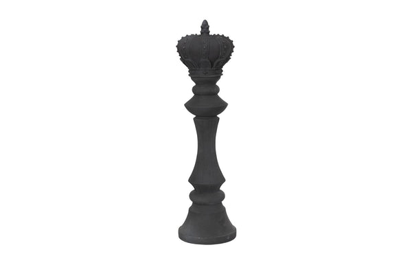 Phillips Collection Home Decor Phillips Collection King Chess Sculpture, Cast Stone Black, Small