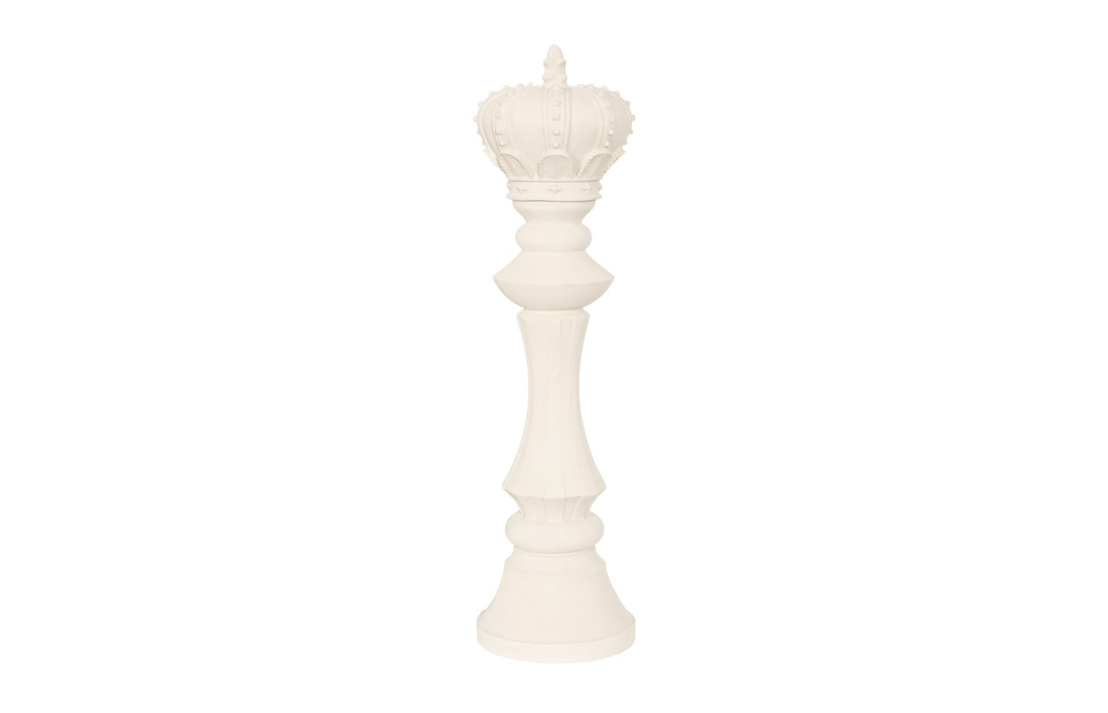 Phillips Collection Home Decor Phillips Collection King Chess Sculpture, Cast Stone White, Small