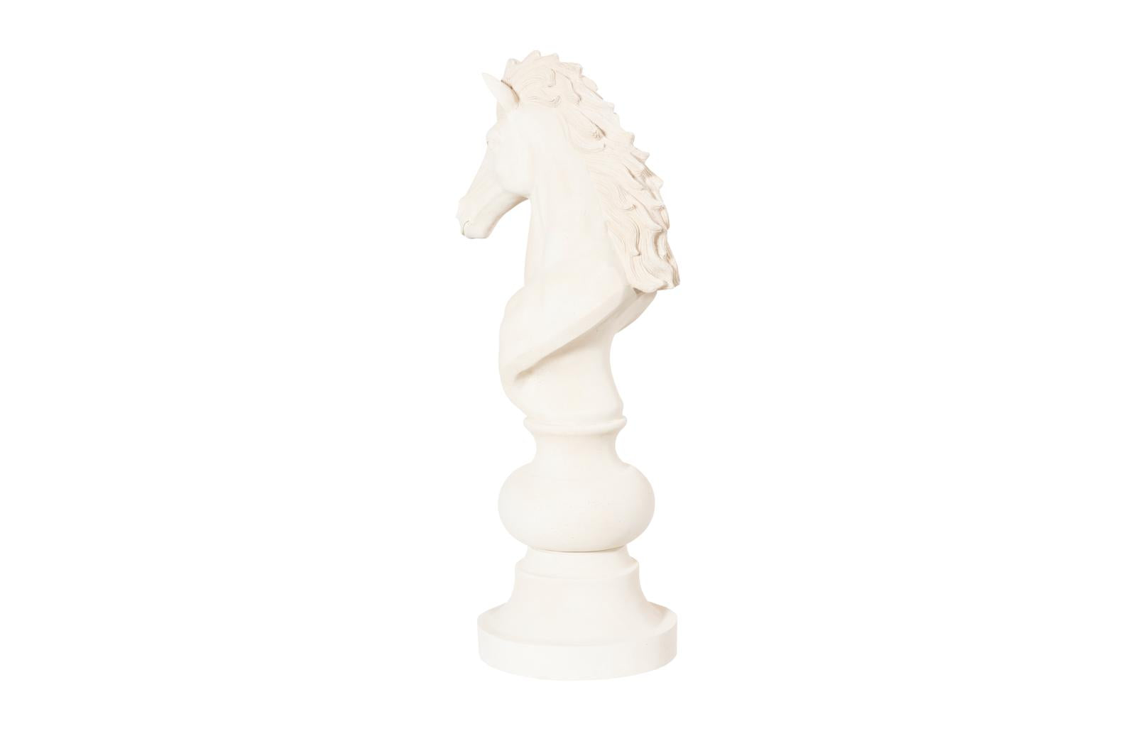 Phillips Collection Home Decor Phillips Collection Knight Chess Sculpture, Cast Stone White