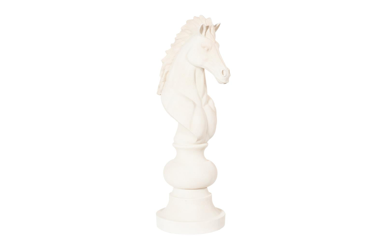 Phillips Collection Home Decor Phillips Collection Knight Chess Sculpture, Cast Stone White