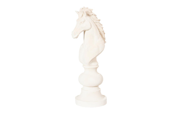 Phillips Collection Home Decor Phillips Collection Knight Chess Sculpture, Cast Stone White