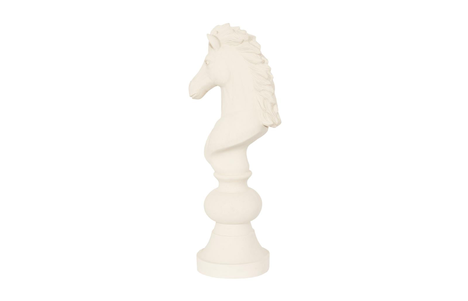 Phillips Collection Home Decor Phillips Collection Knight Chess Sculpture, Cast Stone White, Small