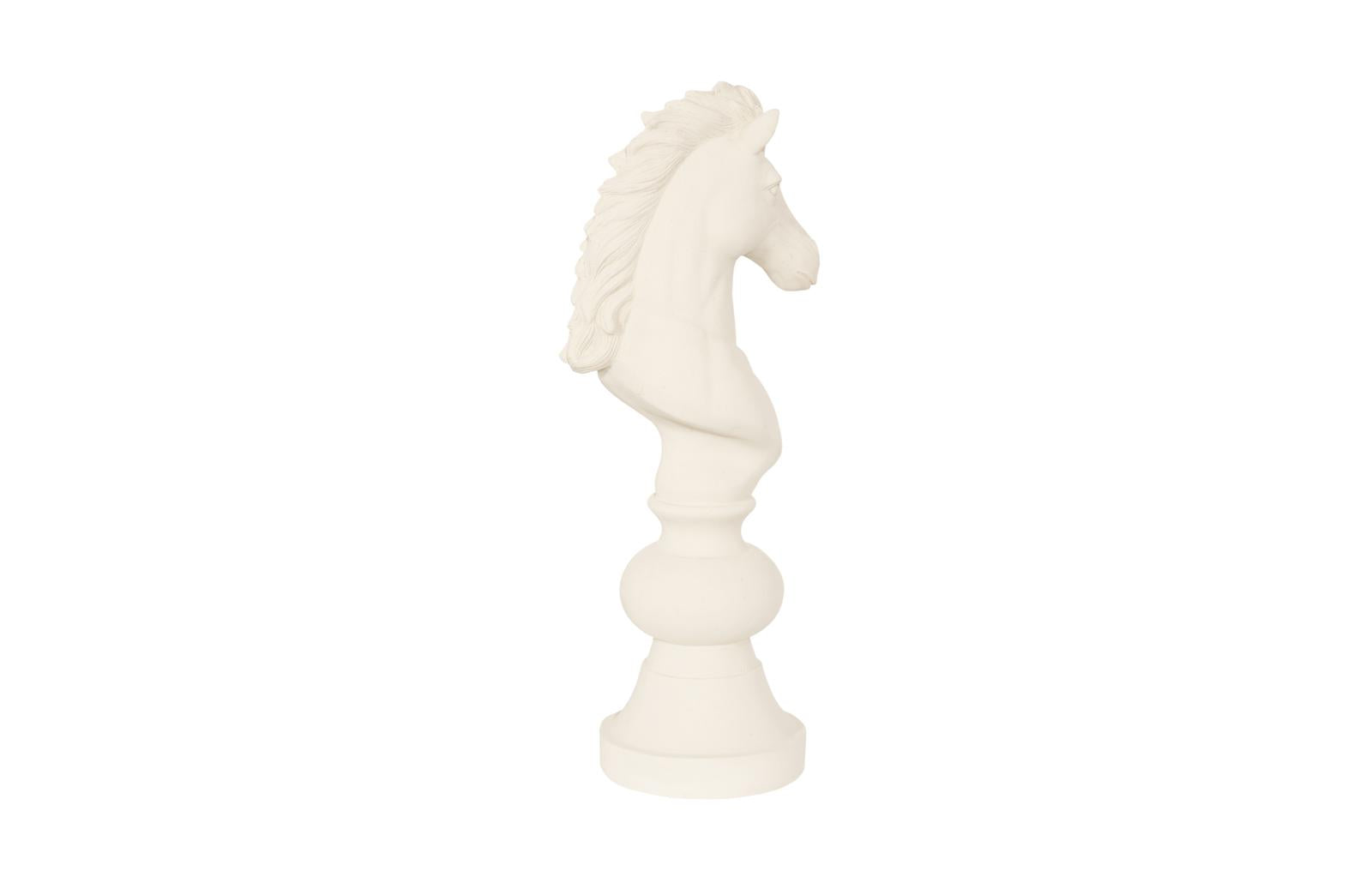 Phillips Collection Home Decor Phillips Collection Knight Chess Sculpture, Cast Stone White, Small