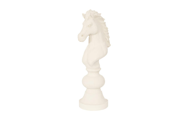 Phillips Collection Home Decor Phillips Collection Knight Chess Sculpture, Cast Stone White, Small