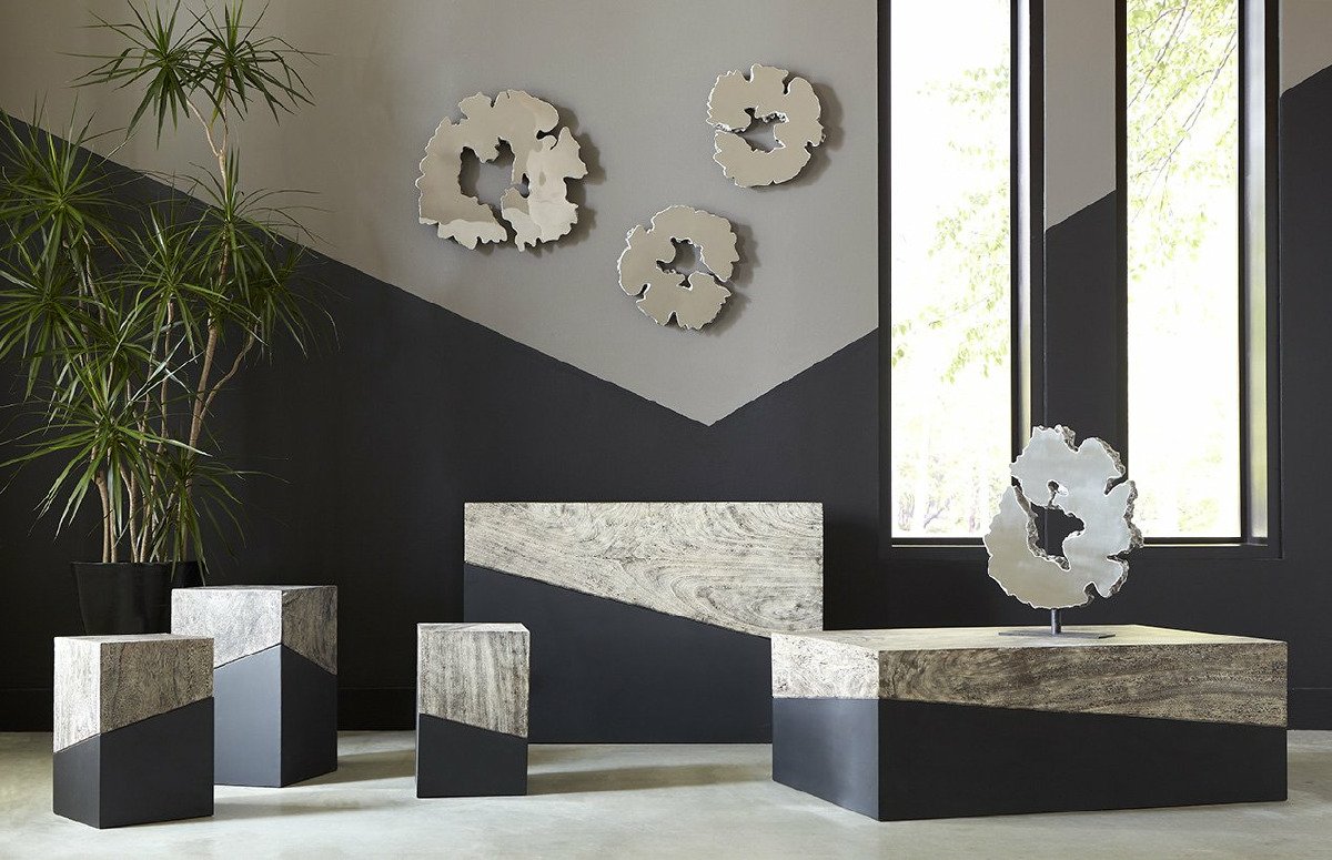 Phillips Collection Home Phillips Collection Lava Slice Wall Art, Resin, Stainless Steel, SM