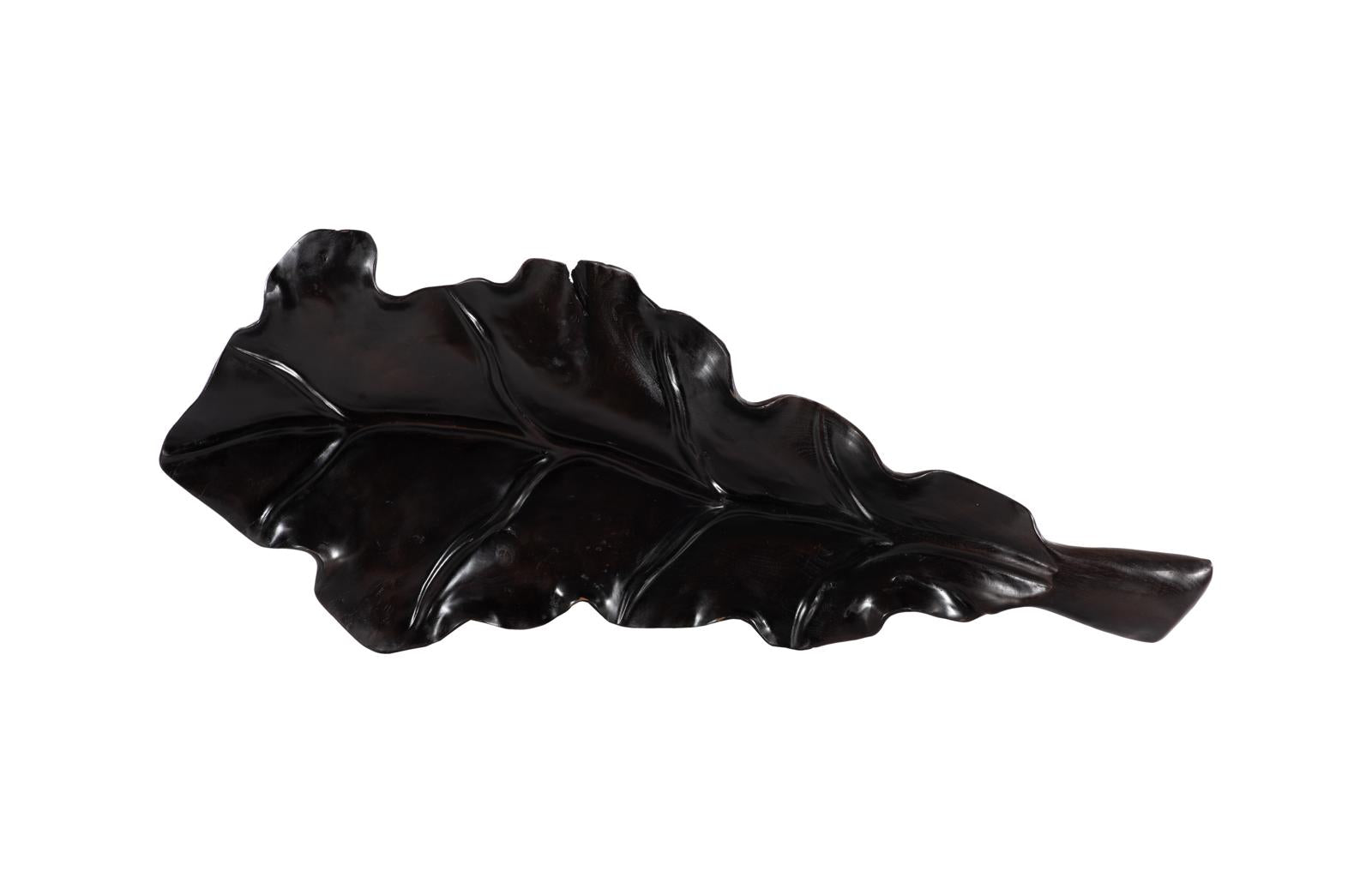 Phillips Collection Home Decor Phillips Collection Leaf Bowl, Teak Wood,  Black Finish