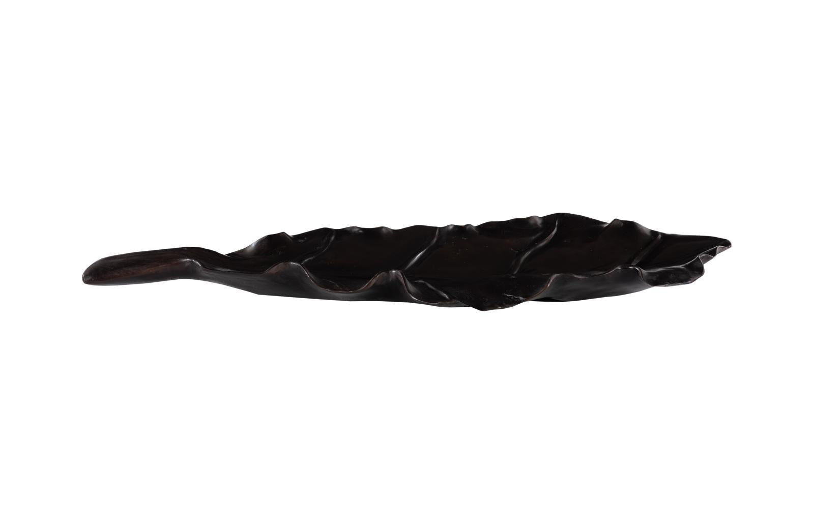 Phillips Collection Home Decor Phillips Collection Leaf Bowl, Teak Wood,  Black Finish