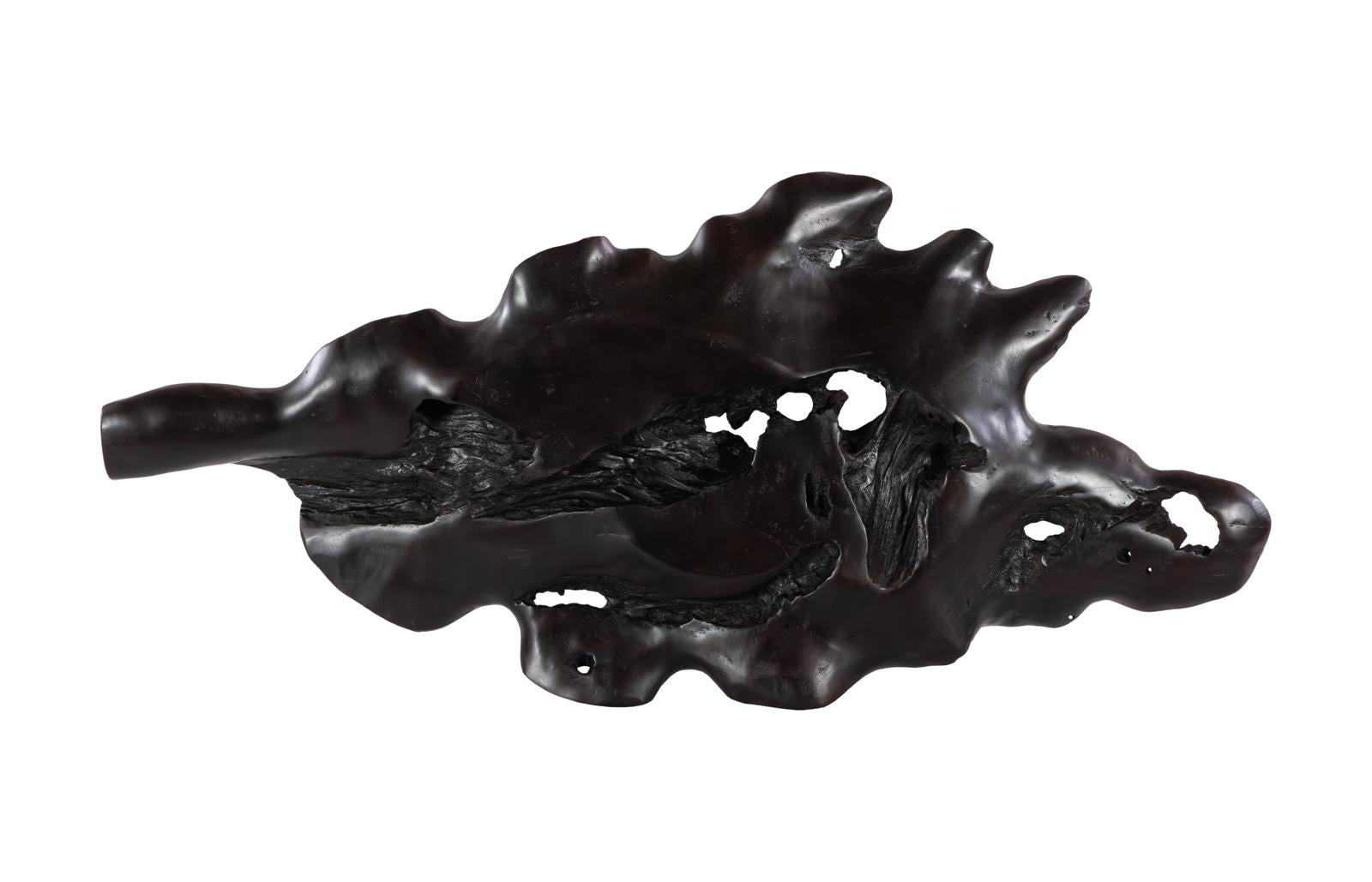 Phillips Collection Home Decor Phillips Collection Leaf Bowl, Teak Wood, Black & Natural , Finish
