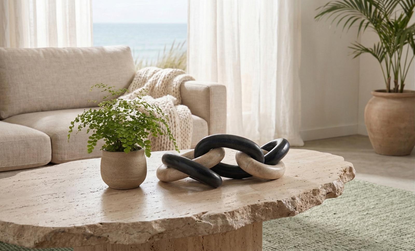 Phillips Collection Home Decor Phillips Collection Marble Quad Link Chain, Mixed