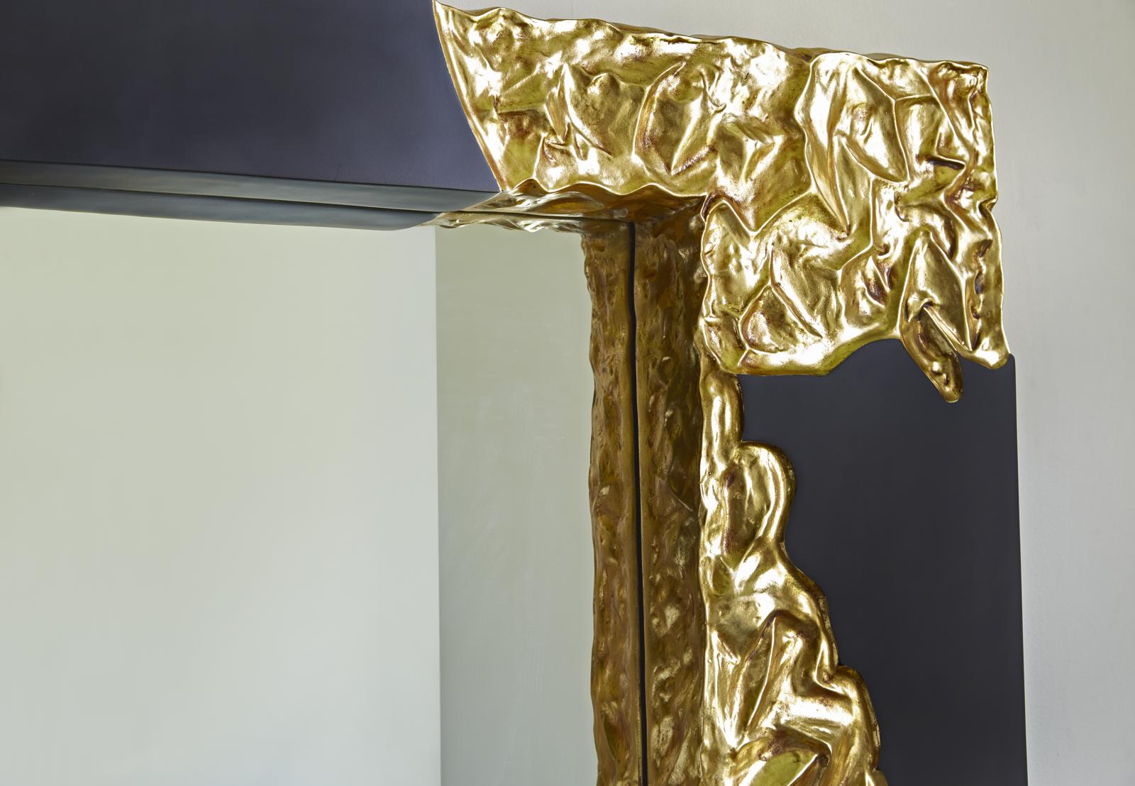 Phillips Collection Home Decor Phillips Collection Mercury Mirror, Square, Black, Gold Leaf