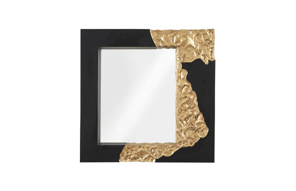 Phillips Collection Home Decor Phillips Collection Mercury Mirror, Square, Black, Gold Leaf