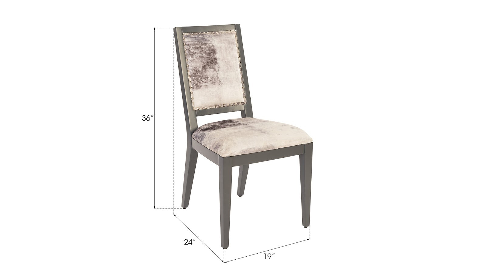 Phillips Collection Home Phillips Collection Mesmerize Dining Chair, Mist Gray, Gray Wooden Legs