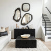 Phillips Collection Home Decor Phillips Collection Morphic Petrified Mirror, Rounded, Black Frame