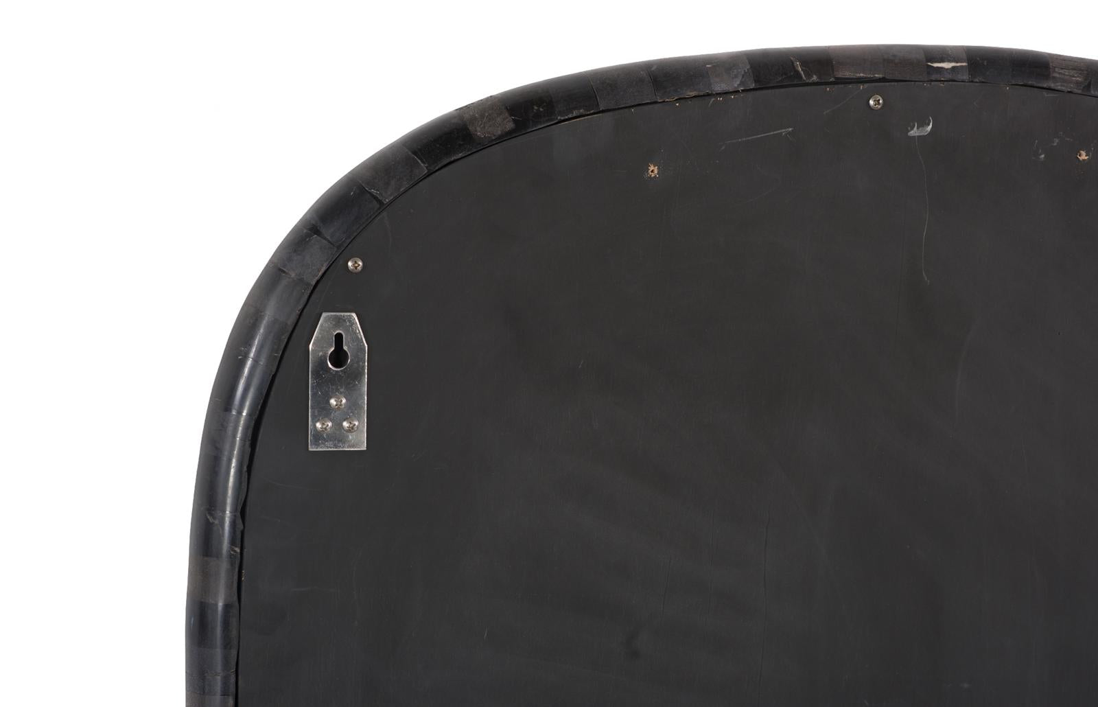 Phillips Collection Home Decor Phillips Collection Morphic Petrified Mirror, Rounded, Black Frame