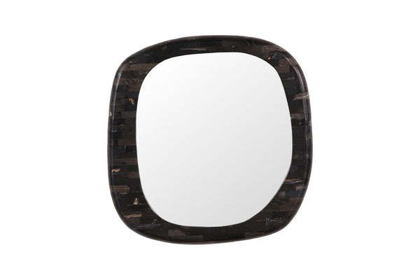 Phillips Collection Home Decor Phillips Collection Morphic Petrified Mirror, Rounded, Black Frame