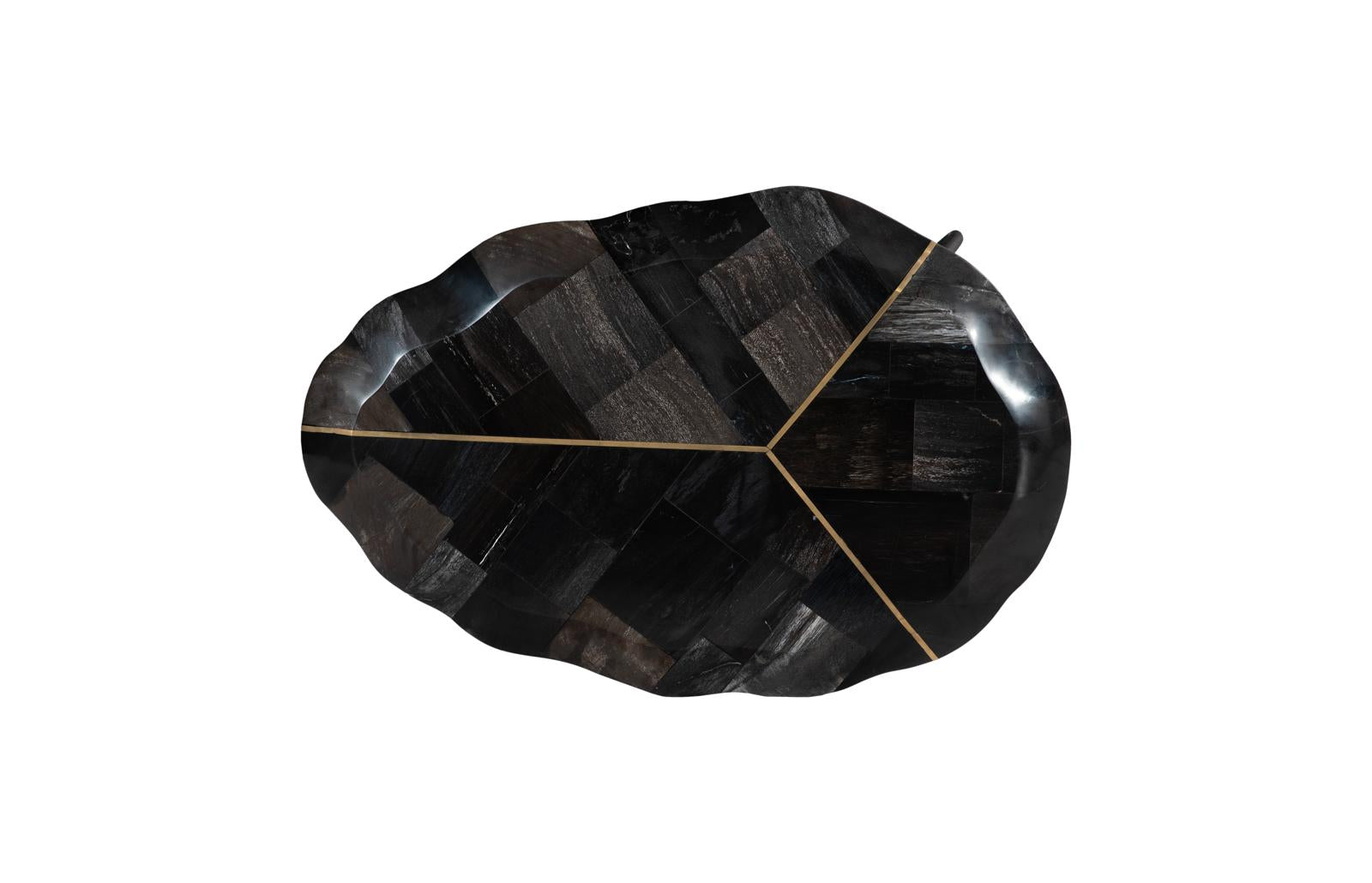 Phillips Collection Home Decor Phillips Collection Mosaic Leaf Petrified Coffee Table, Small