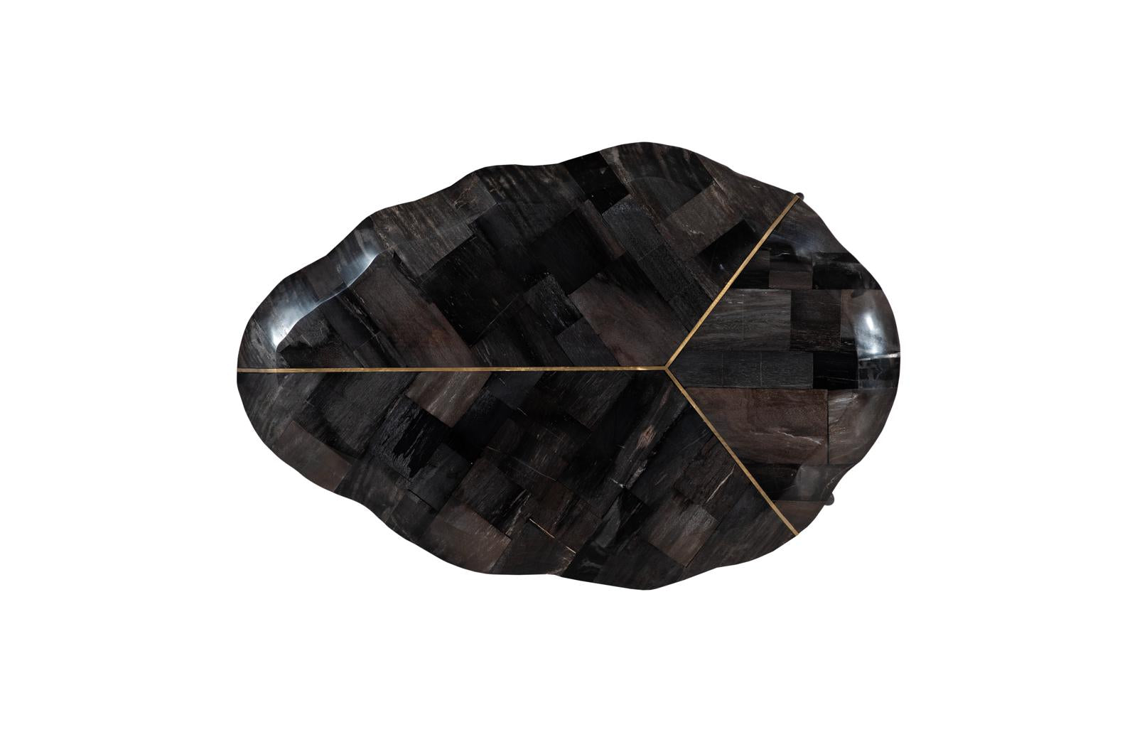 Phillips Collection Home Decor Phillips Collection Mosaic Leaf Petrified Wood Coffee Table, Large