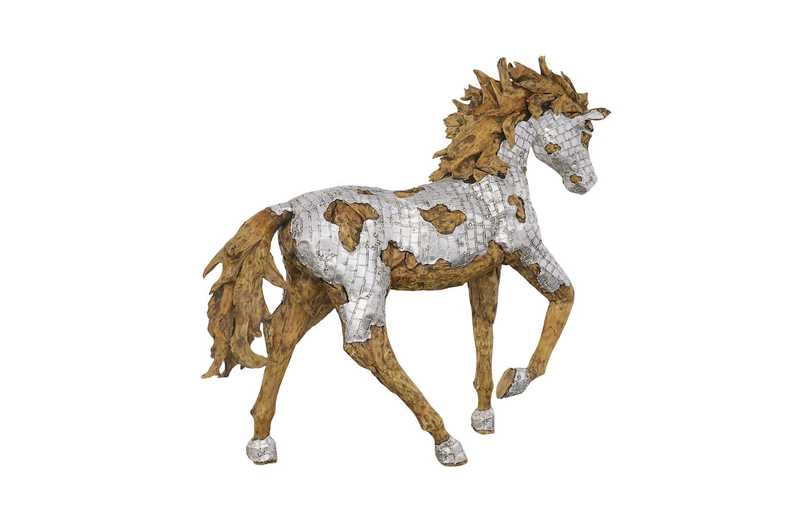 Phillips Collection Home Decor Phillips Collection Mustang Horse Armored Sculpture, Galloping
