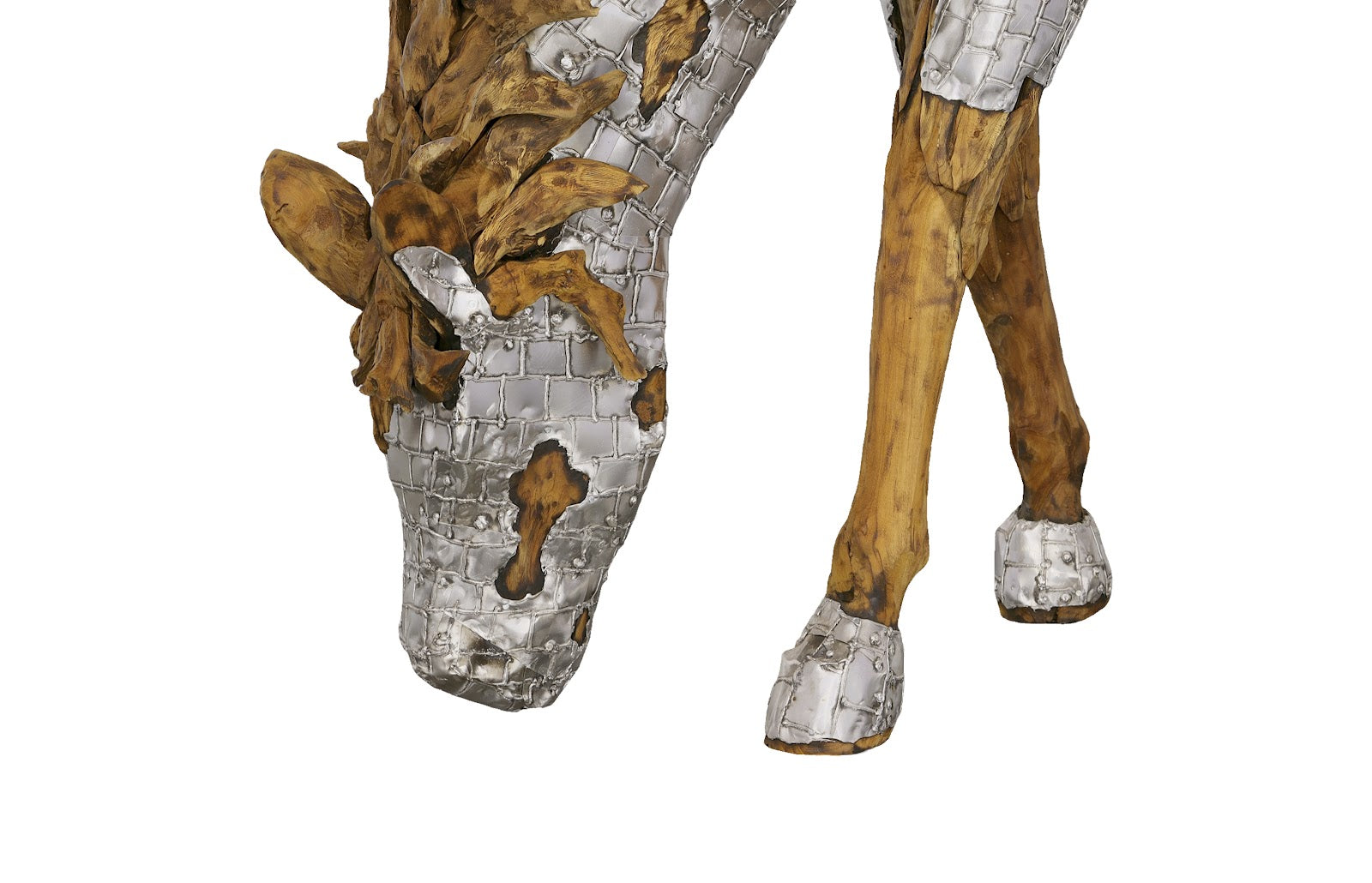 Phillips Collection Home Decor Phillips Collection Mustang Horse Armored Sculpture, Grazing