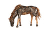 Phillips Collection Home Decor Phillips Collection Mustang Horse Armored  Sculpture, Grazing, Natural Bronze Finish